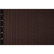 Tricoté Torsade Tissu Jersey Marron Tricoté Torsade Tissu Jersey Marron