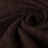 Knitted Cable Fabric Tricot Brown Knitted Cable Fabric Tricot Brown