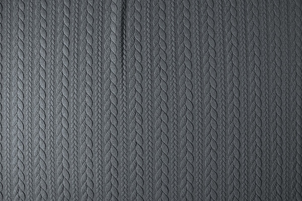 Strickstoff Zopfmuster Jersey Dunkelgrau