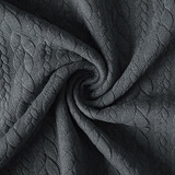 Knitted Cable Fabric Tricot Dark Grey Knitted Cable Fabric Tricot Dark Grey