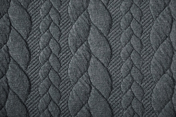 Knitted Cable Fabric Tricot Dark Grey Knitted Cable Fabric Tricot Dark Grey