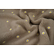 Oeko-Tex® Teddystoff Bestickt Blumen Camilla Taupe Oeko-Tex® Teddystoff Bestickt Blumen Camilla Taupe