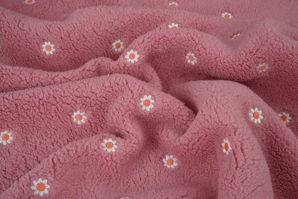 Oeko-Tex® Curly Teddy Embroidered Camilla Pink Oeko-Tex® Curly Teddy Embroidered Camilla Pink
