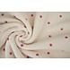 Oeko-Tex® Teddy Tissu Brodé Fleurs Camilla Crème Oeko-Tex® Teddy Tissu Brodé Fleurs Camilla Crème