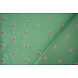 Oeko-Tex® Teddy Tessuto Ricamato Fiori Camilla Verde Oeko-Tex® Teddy Tessuto Ricamato Fiori Camilla Verde