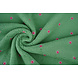Oeko-Tex®  Teddy Tissu Brodé Fleurs Camilla Vert