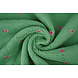 Oeko-Tex® Teddy Tessuto Ricamato Fiori Camilla Verde Oeko-Tex® Teddy Tessuto Ricamato Fiori Camilla Verde