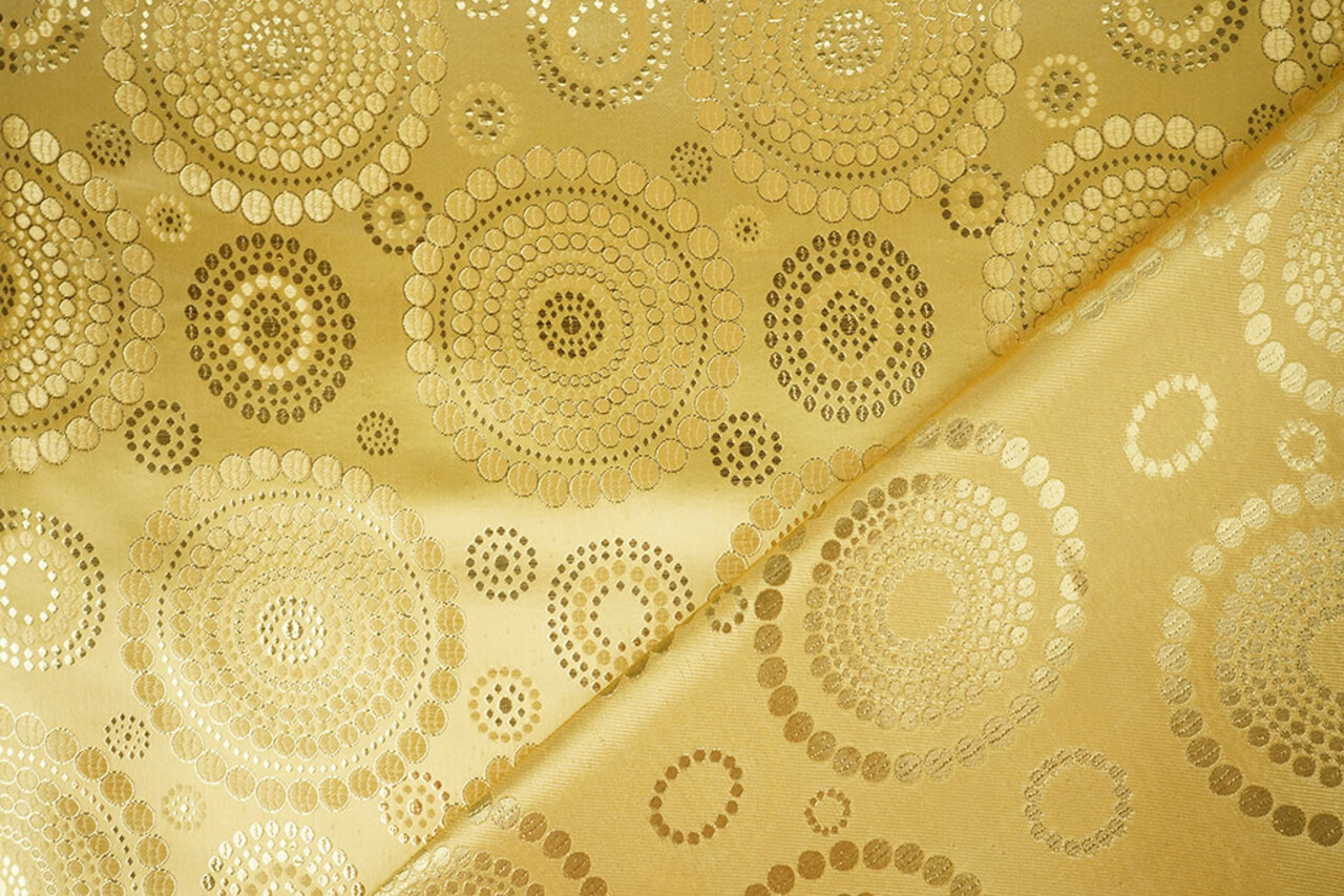 Broccato Pois Mandala Oro Broccato Pois Mandala Oro