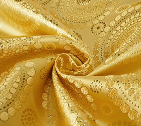 Brocado Puntos Mandala Dorado Brocado Puntos Mandala Dorado