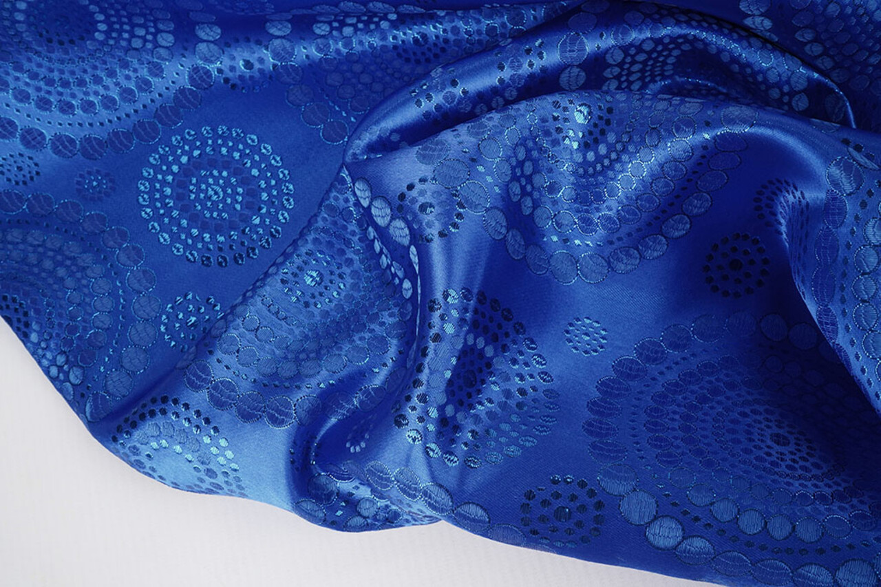Broccato Pois Mandala Blu Cobalto Broccato Pois Mandala Blu Cobalto