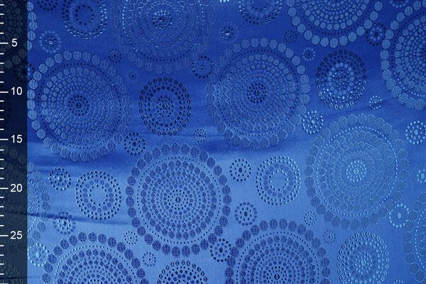 Brocart Pois Mandala Bleu Cobalt Brocart Pois Mandala Bleu Cobalt