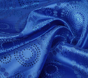 Brocart Pois Mandala Bleu Cobalt Brocart Pois Mandala Bleu Cobalt