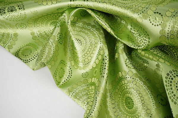 Brokat Dots Mandala Limettengrün