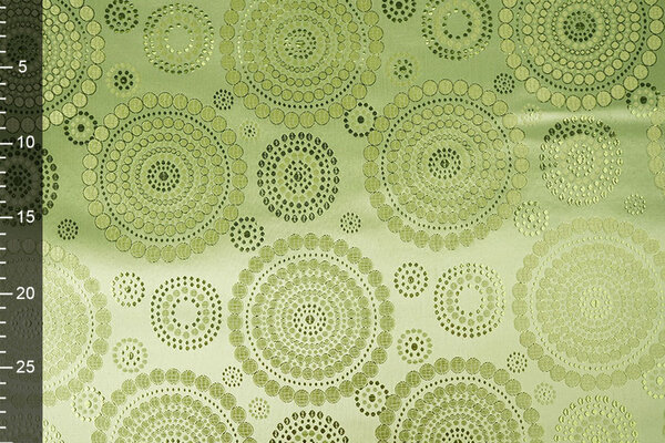 Brocado Puntos Mandala Lima Verde