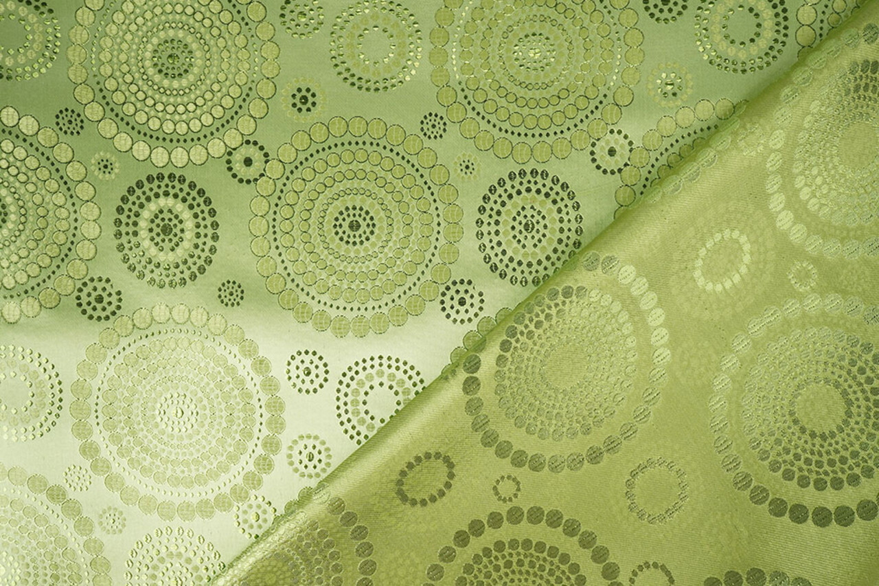 Brocade Dots Mandala Lime Green