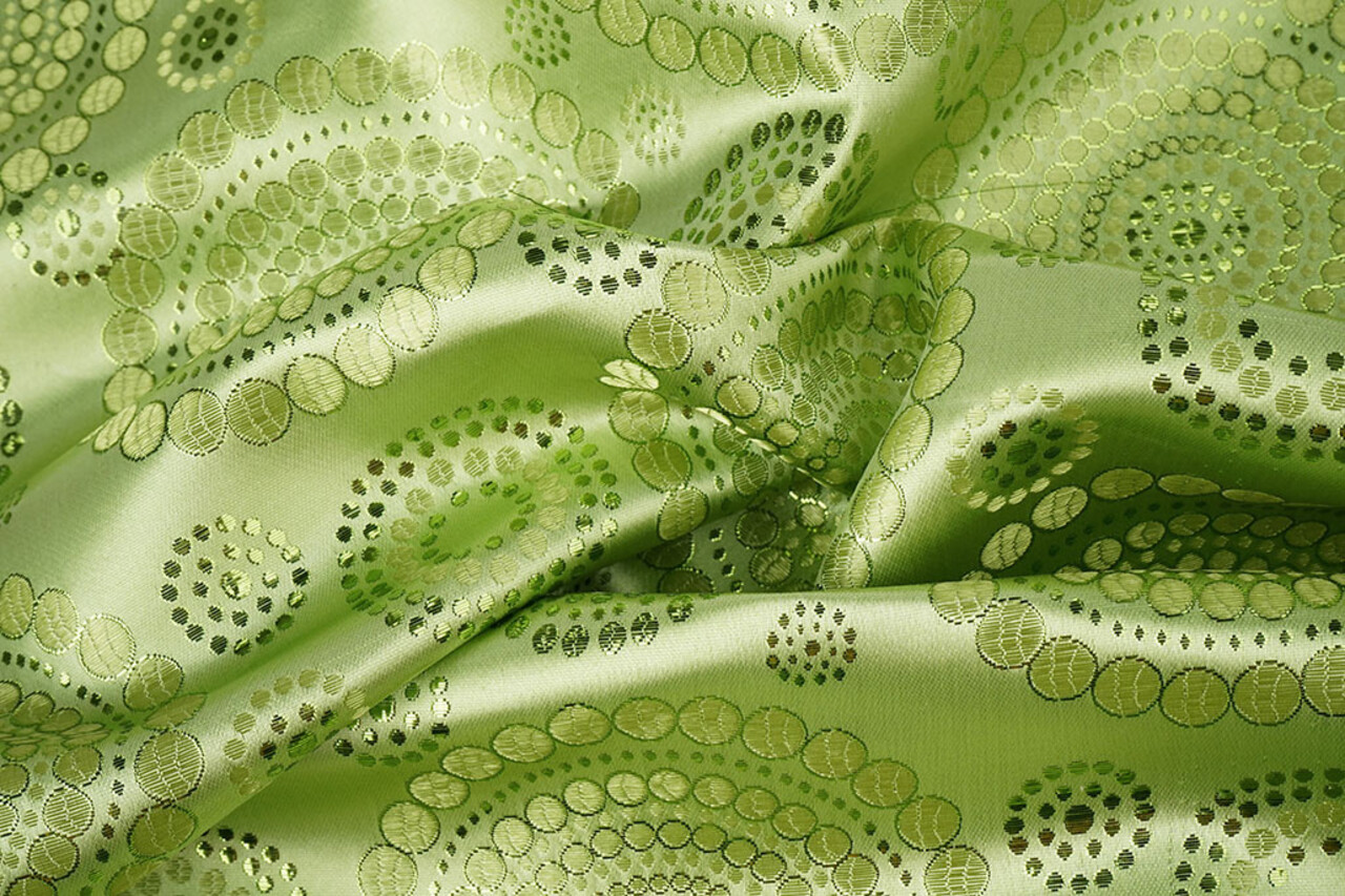 Brocade Dots Mandala Lime Green
