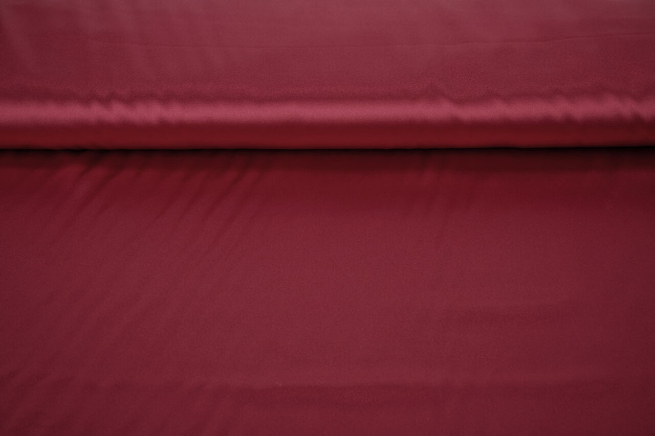 Stretch Satin Wijnrood Stretch Satin Wijnrood