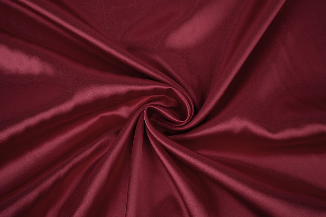 Stretch Satin Wijnrood Stretch Satin Wijnrood