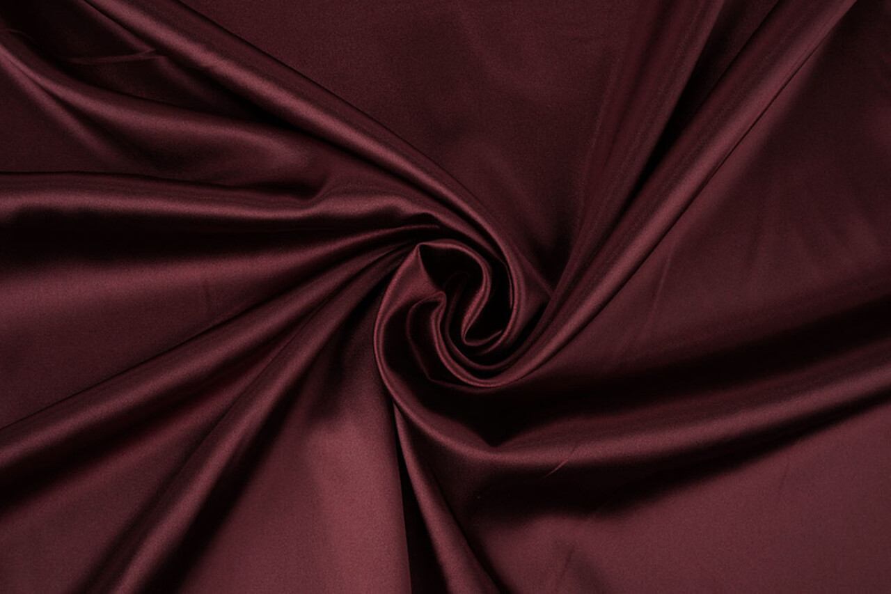 Stretch Satin Bordeaux Foncé Stretch Satin Bordeaux Foncé