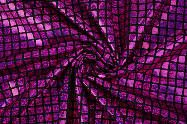 Lamé Cuadritos Fucsia Rosa Lamé Cuadritos Fucsia Rosa