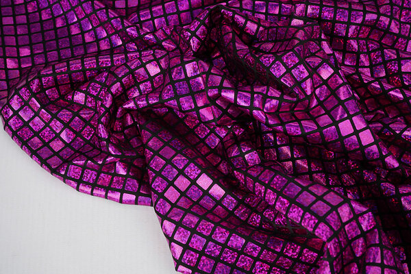 Lamé Quadretti Fucsia Rosa Lamé Quadretti Fucsia Rosa
