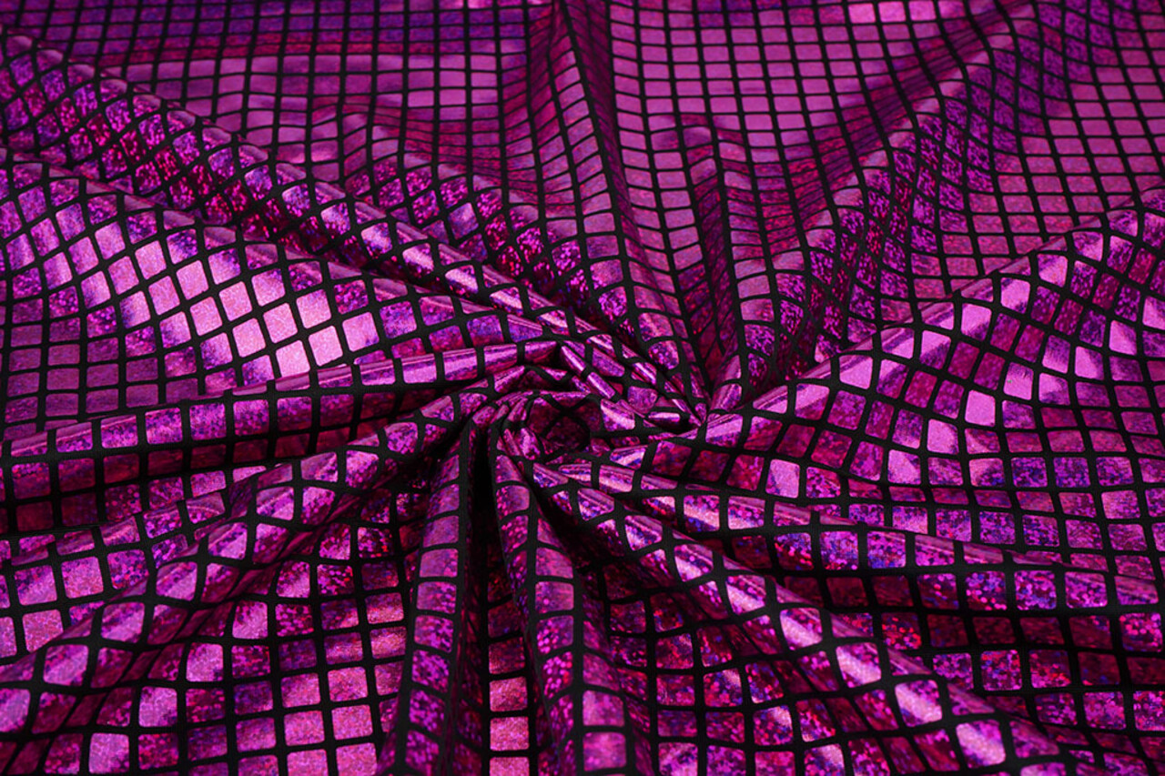 Lamé Quadretti Fucsia Rosa Lamé Quadretti Fucsia Rosa