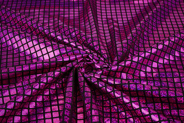 Lamé Quadretti Fucsia Rosa Lamé Quadretti Fucsia Rosa