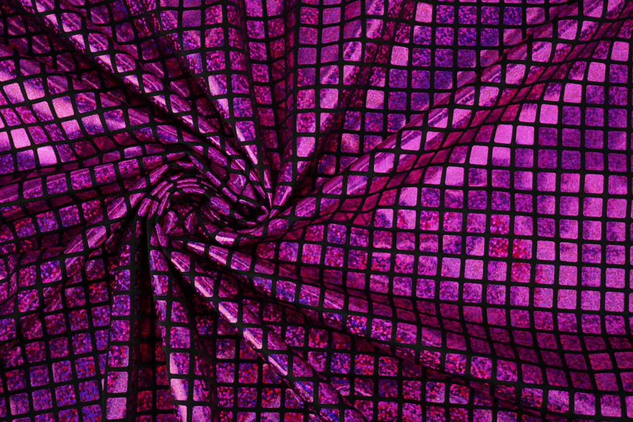 Lamé Carreaux Fuchsia Rose Lamé Carreaux Fuchsia Rose