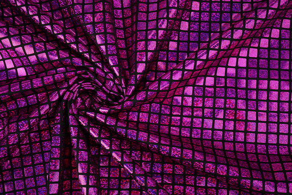 Lamé Quadretti Fucsia Rosa Lamé Quadretti Fucsia Rosa
