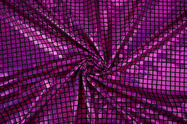Lamé Cuadritos Fucsia Rosa Lamé Cuadritos Fucsia Rosa