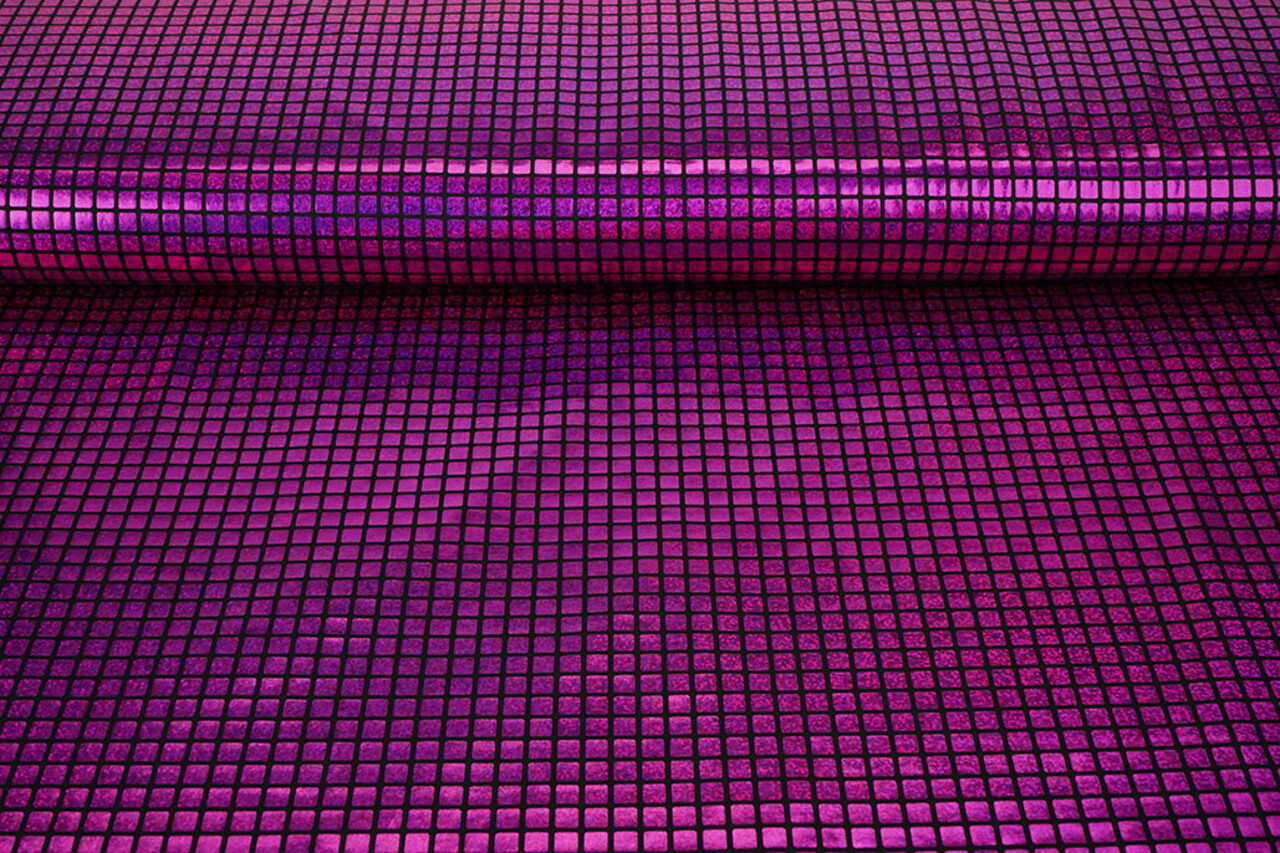 Lamé Quadretti Fucsia Rosa Lamé Quadretti Fucsia Rosa