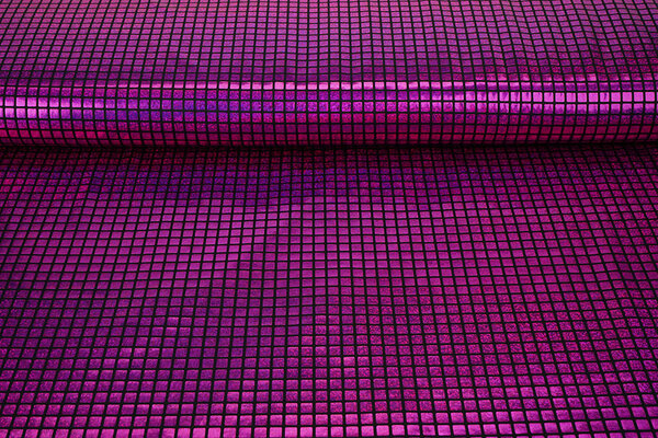 Lamé Quadretti Fucsia Rosa Lamé Quadretti Fucsia Rosa
