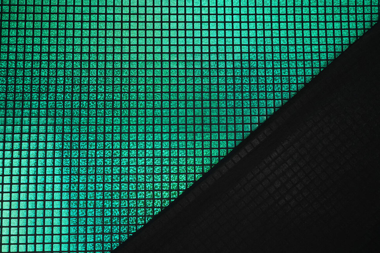 Lamé Carreaux Vert Gazon