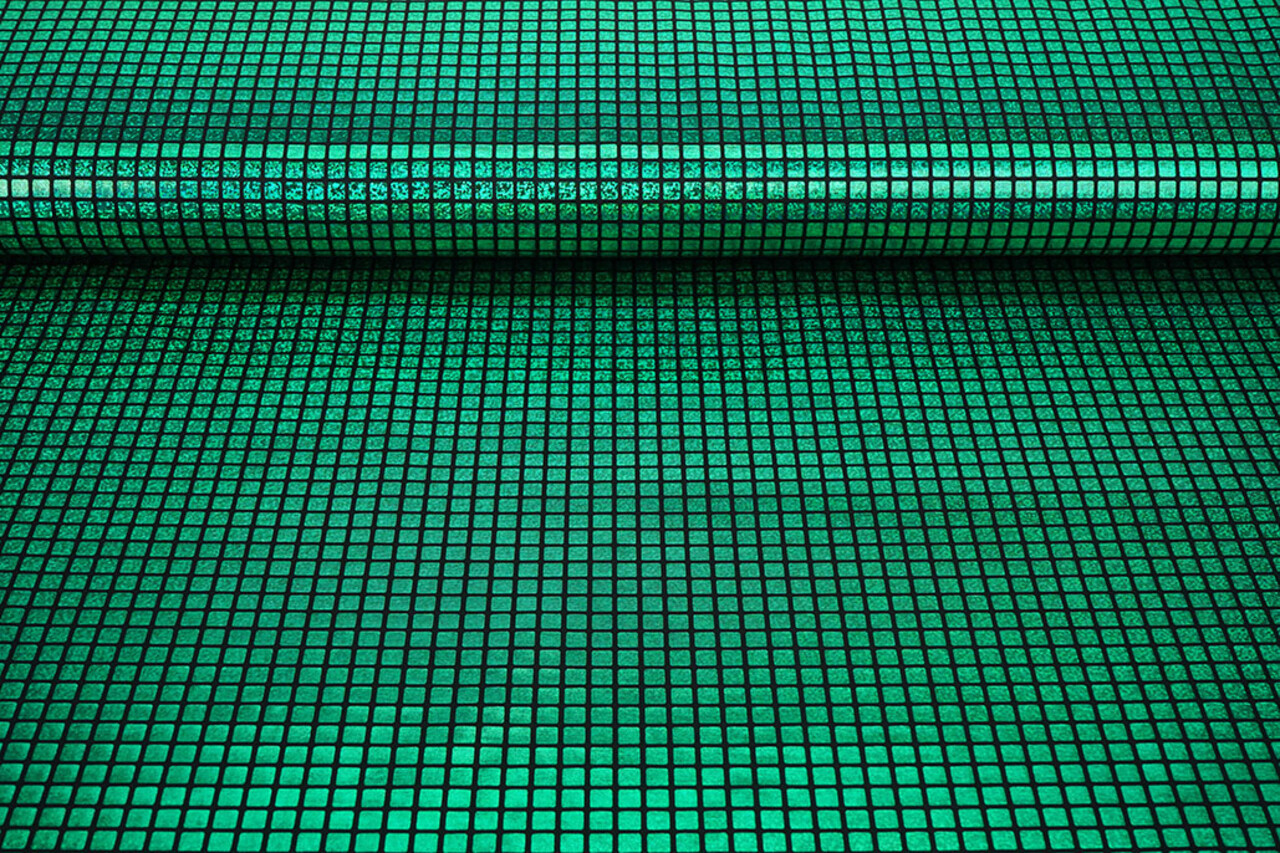 Lamé Carreaux Vert Gazon