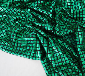 Lamé Quadretti Verde Erba Lamé Quadretti Verde Erba