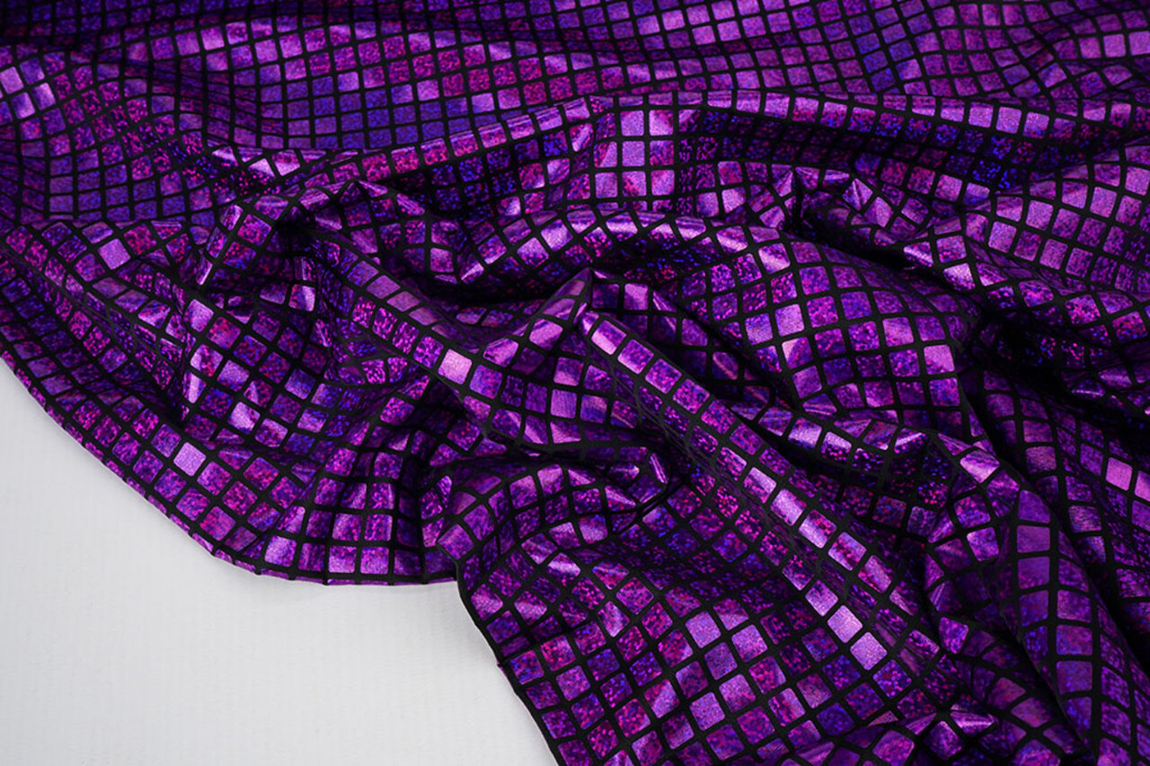 Lamé Carreaux Violet