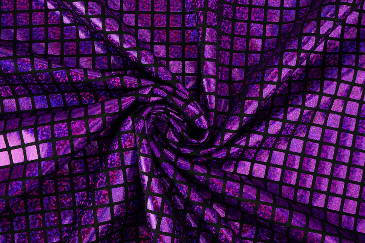 Lamé Cuadritos Morado