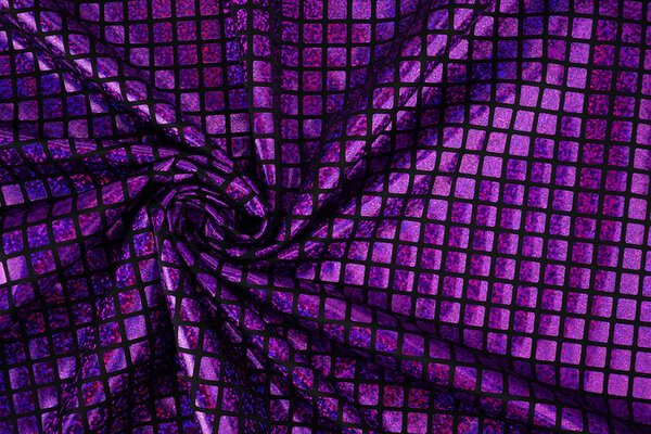 Lamé Cuadritos Morado