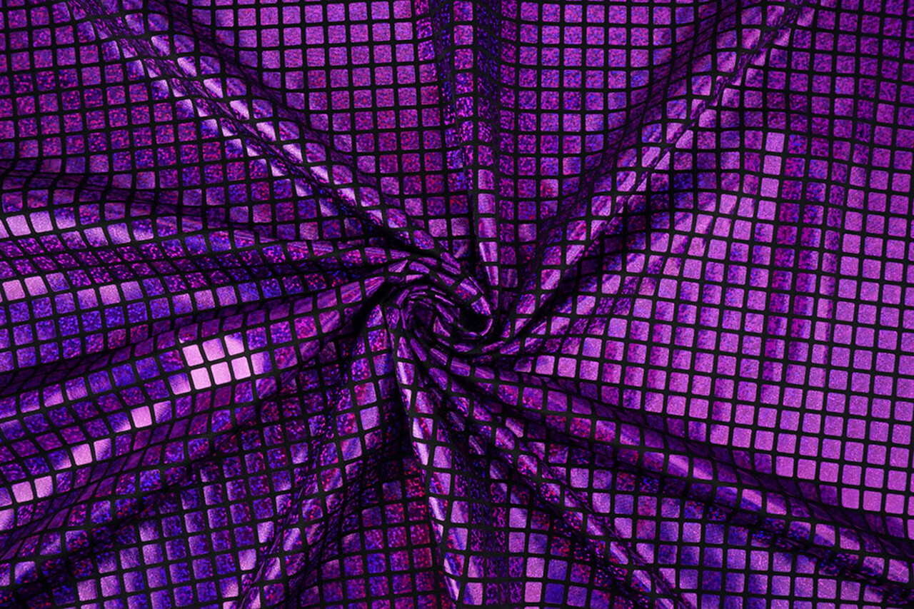 Lamé Carreaux Violet
