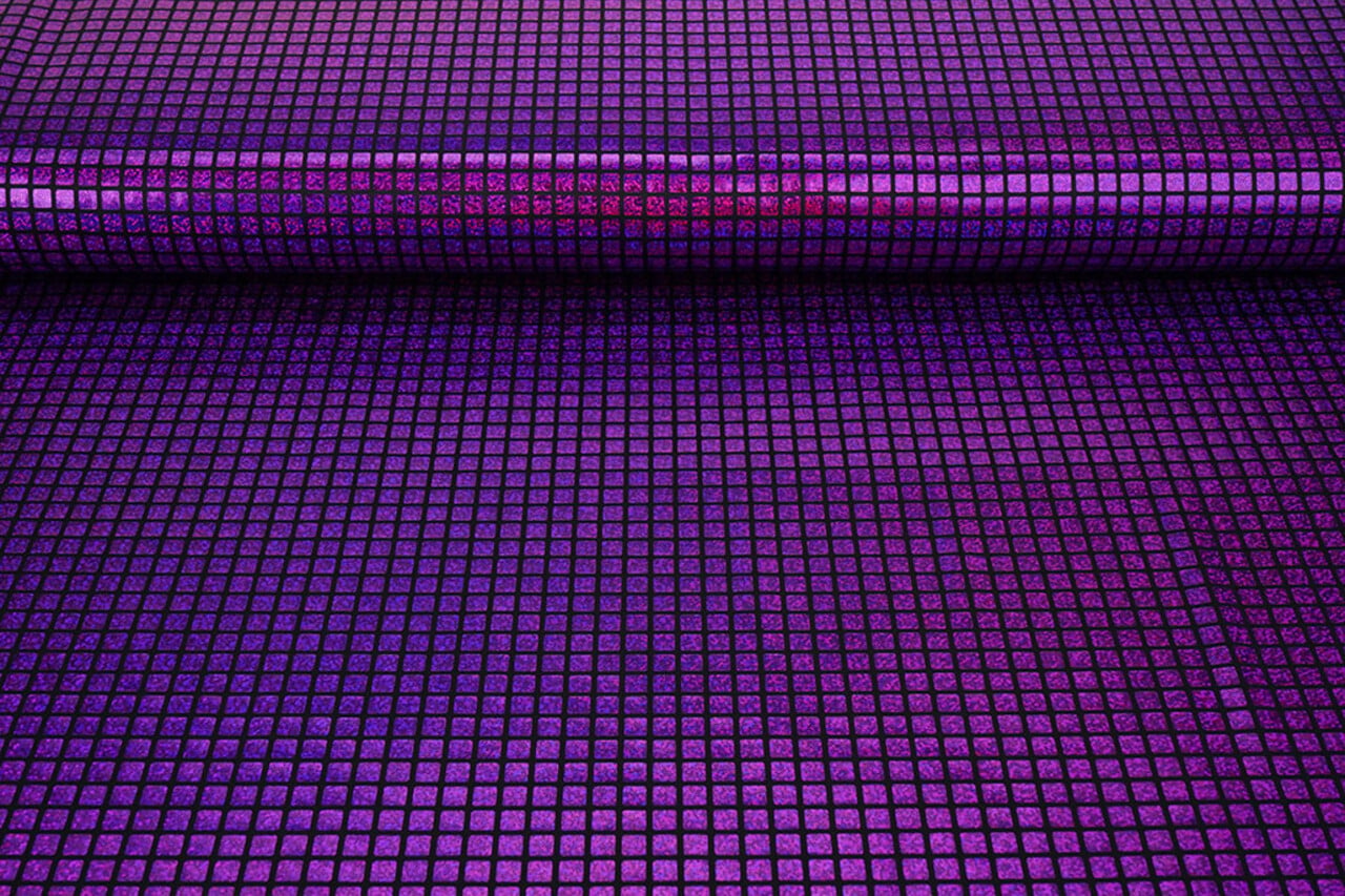 Lamé Carreaux Violet