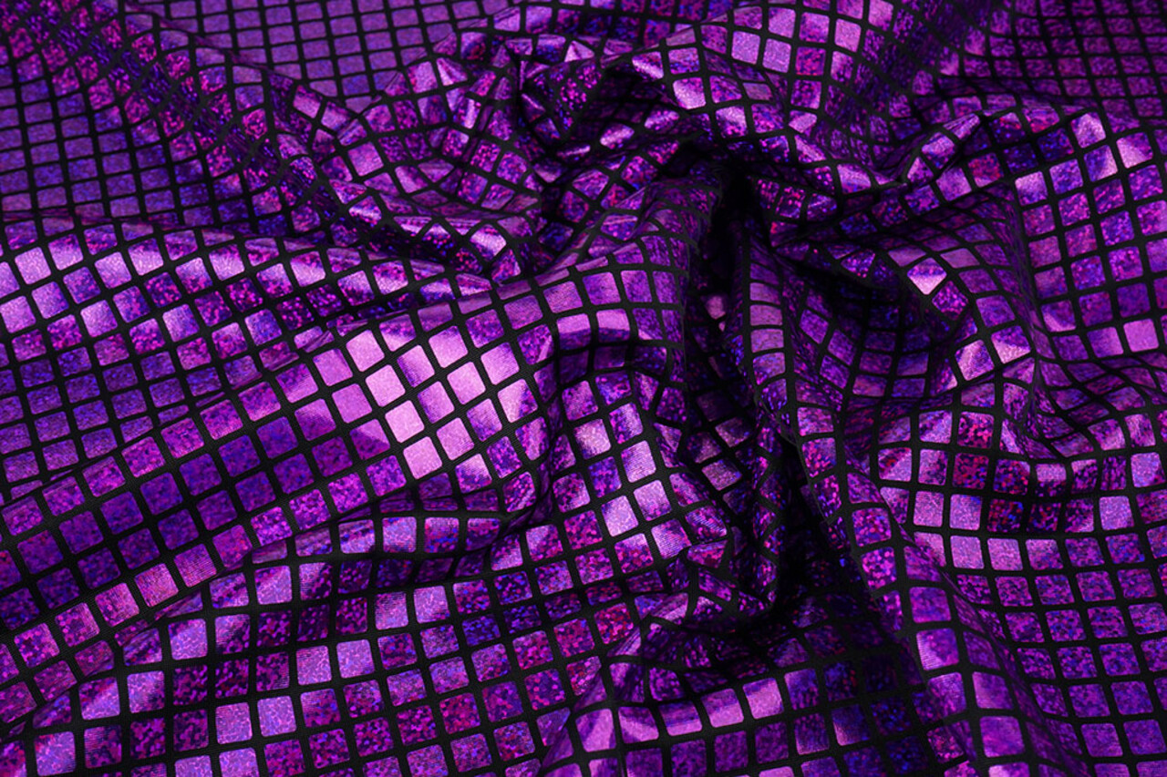 Lamé Cuadritos Morado