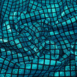 Lamé Carreaux Aqua Lamé Carreaux Aqua