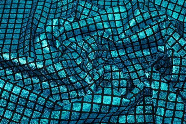 Lamé Cuadritos Aqua Lamé Cuadritos Aqua