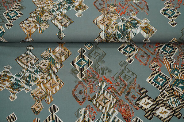 100% Viscose Leonora Grijs-Blauw 100% Viscose Leonora Grijs-Blauw