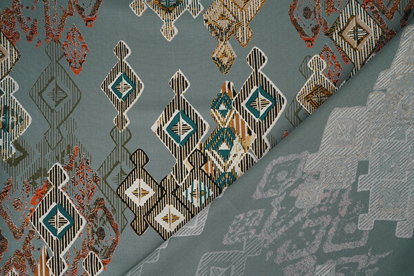 100% Viscose Leonora Grey-Blue 100% Viscose Leonora Grey-Blue