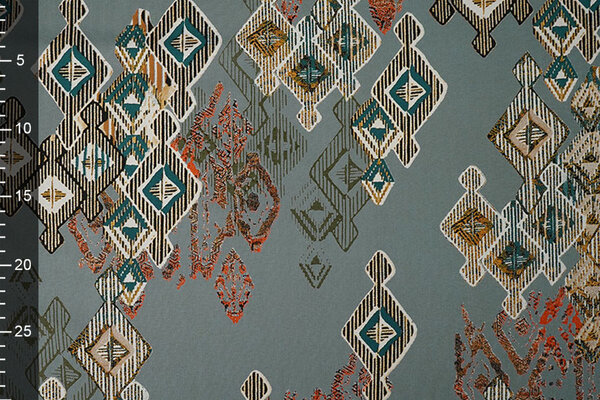 100% Viscose Leonora Grey-Blue 100% Viscose Leonora Grey-Blue