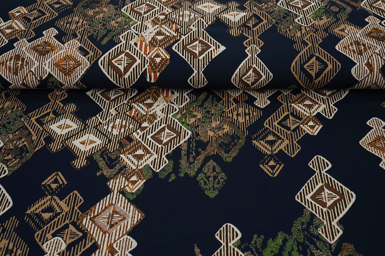 100% Viscose Leonora Dark Navy Blue 100% Viscose Leonora Dark Navy Blue