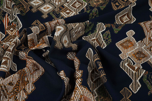 100% Viscose Leonora Dark Navy Blue 100% Viscose Leonora Dark Navy Blue