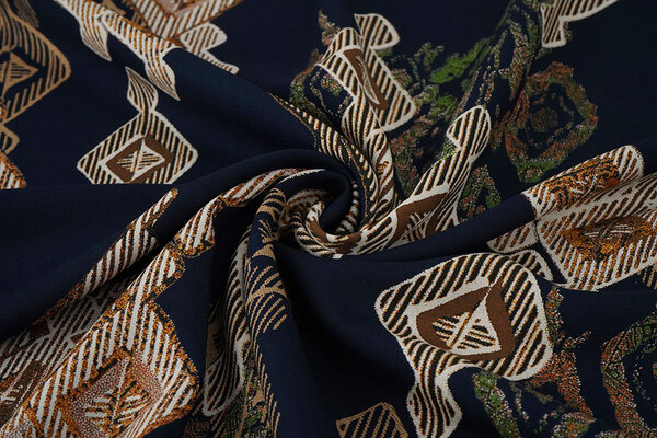 100% Viscose Leonora Dark Navy Blue 100% Viscose Leonora Dark Navy Blue