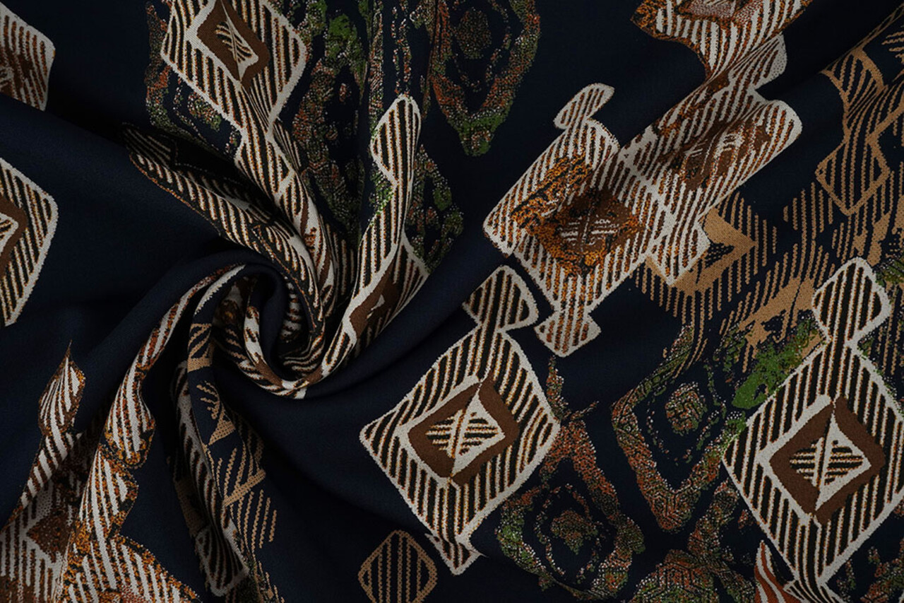 100% Viskose Leonora Dunkel Marineblau 100% Viskose Leonora Dunkel Marineblau